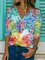 Long Sleeve Printed V Neck Shirts & Tops