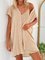 V Neck Women Casual Dresses Shift Holiday Cotton-Blend Dresses
