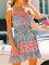 V Neck Women Boho Dresses Beach Floral Dresses