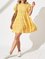 Short Sleeve Crew Neck Sweet Floral Dresses