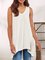 Holiday Sleeveless V-Neck Modal Solid Vests Tank Tops