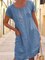Cotton Crew Neck Short Sleeve Dresses