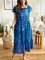 Cotton-Blend Floral Short Sleeve Dresses
