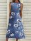 Printed Elegant Floral Sleeveless Dresses