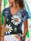 Shift Floral Short Sleeve Casual Shirts & Tops