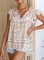 V Neck Floral Sleeveless Shirts & Tops