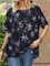 Print O-neck Short Sleeve Plus Size Casual T-shirt for Women