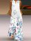 Vintage Floral Printed Statement Plus Size Sleeveless V Neck Casual Dresses