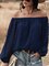 Long Sleeve Solid Holiday Off Shoulder Top