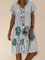 Floral Printed Short Sleeve Casual Dresses