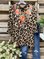Long Sleeve Vintage Jersey Leopard Shirts & Tops
