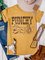 Crew Neck Short Sleeve Letter Vintage Shirts & Tops