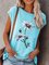 Casual Summer Women's Crew Neck Floral-print T-Shirt