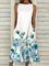 Floral Casual Printed Crew Neck Dresses