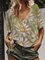 V Neck Floral Shirts & Tops