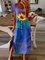 Scoop Neckline Polyester Fibre Holiday Dresses