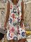Cotton-Blend Sleeveless Floral Casual Dresses