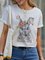 Rabbit Printed Casual Shirts & Tops