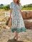 Boho Printed Short Sleeve V Neck Dresses