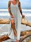 Cotton-Blend Casual Sleeveless Dresses