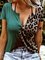 V Neck Sleeveless Casual Color-Block Shirts & Tops