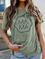Vintage MAMA Floral Printed Plus Size Short Sleeves Crew Neck Casual Tops