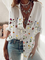 Floral-Print Long Sleeve Shirts & Tops