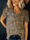Ombre/tie-Dye Crew Neck Short Sleeve Shirts & Tops