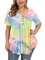 Tie-Dye Cotton Short Sleeve Tops