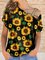Sunflower Criss-Cross Glitter Slash Neck Blouse - Black