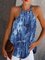 Casual Ombre/tie-Dye Printed Shirts & Tops