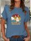 Casual BEST BUNNY MOM Animal Printed Short Sleeve T-Shirts