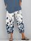 Floral Shift Printed Polyester Vintage Summer Blue Pants