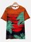 Abstract Cotton-Blend Shirts & Tops