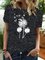 Casual Crew Neck Cotton-Blend Shirts & Tops
