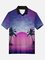 Casual Cotton-Blend Abstract Shirts & Tops