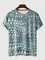 Crew Neck Geometric Shirts & Tops