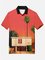 Abstract Square Neck Polyester Fibre Shirts & Tops