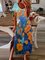 Holiday Scoop Neckline Floral Dresses