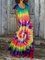 Ombre/tie-Dye Short Sleeve Casual Dresses