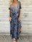 Floral V Neck Casual Dresses