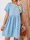 Crew Neck Holiday Plain Dresses