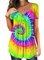 Short Sleeve Ombre/tie-Dye Casual Shirts & Tops