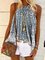 Floral-Print Chiffon Sleeveless Shirts & Tops