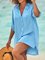 Holiday Seaside Soft Long Sleeve Button Up Cover Up Shirts