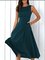 Crew Neck Solid Cotton Elegant Dresses