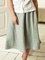 Holiday Green Solid Loose Casual Skirts
