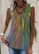 Scoop Neckline Ombre/tie-Dye Casual Shirts & Tops