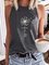 Casual Sleeveless Shift Cotton-Blend Vests