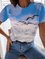 Short Sleeve Casual Animal Shirts & Tops